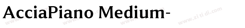 AcciaPiano Medium字体转换